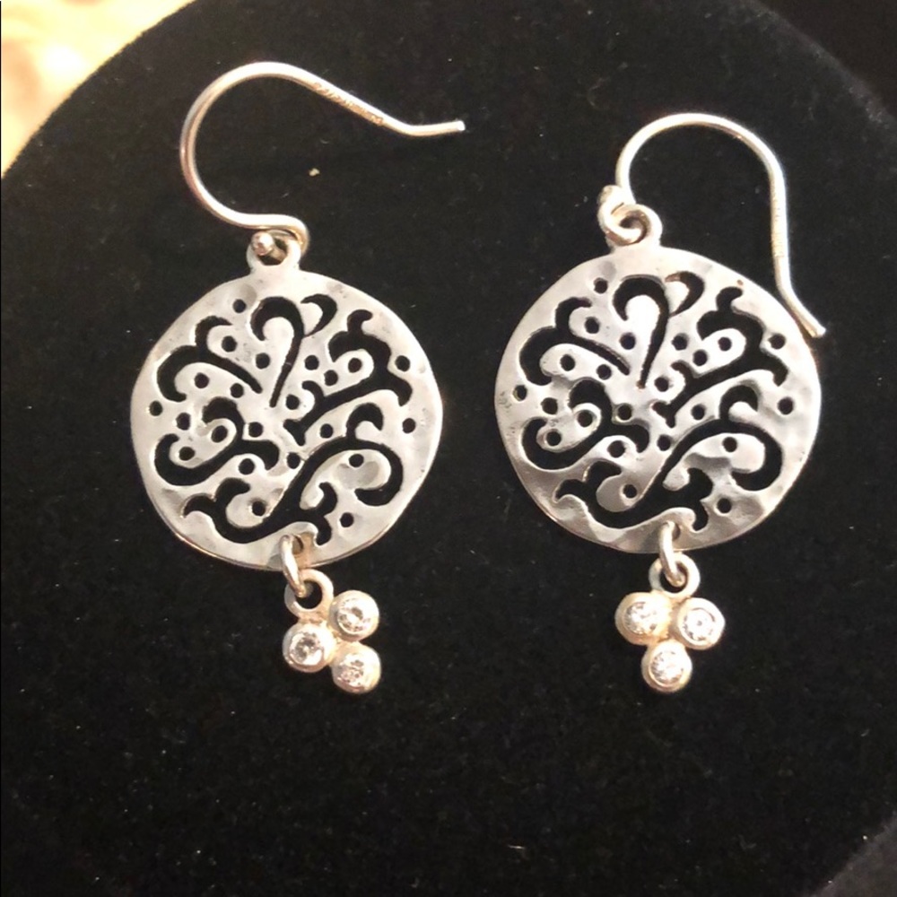 Silpada Sterling Silver & CZ Earrings - Picture 7 of 8